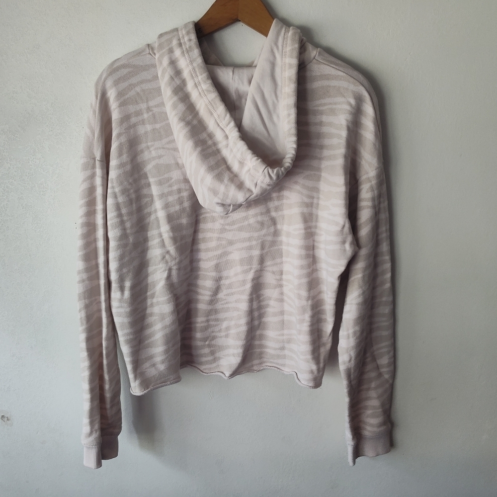 American Eagle Jegging Fit Women's Cream Zebra Print Hoodie Medium - Picture 5 of 10